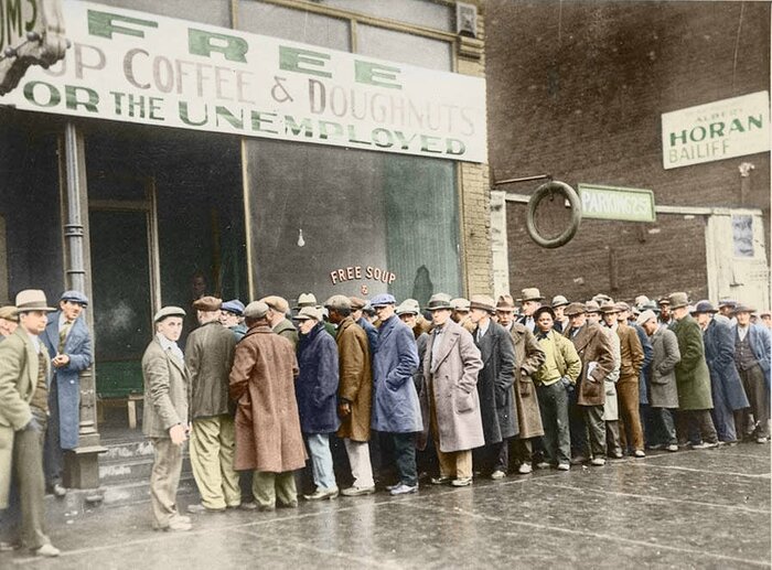 Раскрашенная эпоха: 30 цветных фото Великой Дипрессии в США